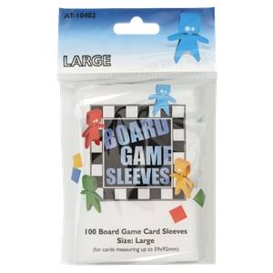 BOARD GAME SLEEVES CLEAR 59X92