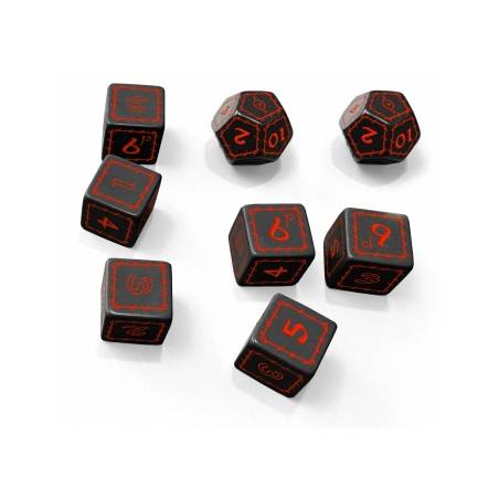 SET DE DES NOIR L'ANNEAU UNIQUESET DE DES Set de dés noir pour le j...