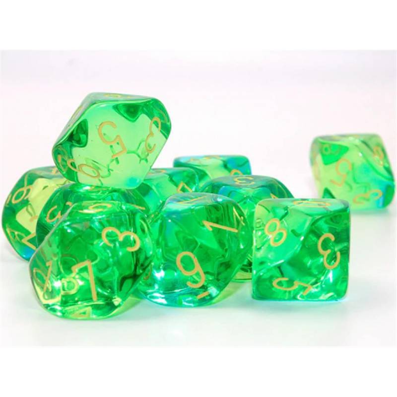 SET 10 D10 GREEN TEAL YELLOW SET 10 D10 GREEN TEAL YELLOW