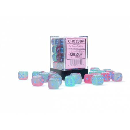 SET 36D6 GEL GREEN PINK BLUE