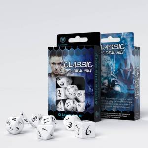 CLASSIC RPG DICE SET BLANC/NOIRDES & BOURSES Set de des classic rpg...