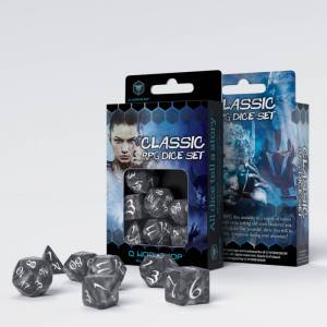 CLASSIC RPG DICE SET FUMEE/BLANCDES & BOURSES Set de des classic rp...
