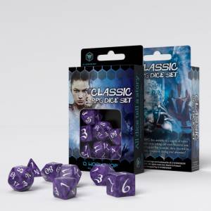 CLASSIC RPG DICE SET VIOLET/BLANCDES & BOURSES Set de des classic r...