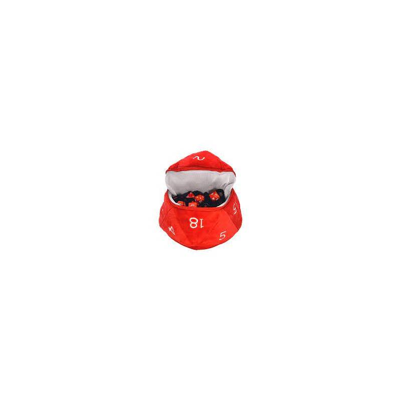 D20 PLUSH DICE BAG D&D ROUGE ET BLANCACCUEIL Nouveau sac de dés bas... D20 PLUSH DICE BAG D&D ROUGE ET BLANCACCUEIL Nouveau sac de dés bas...