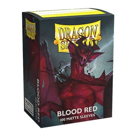 DRAGON SHIELD MATTE BLOOD RED (100)PROTEGES CARTES 100 protèges car...