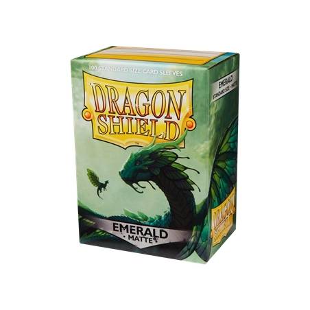DRAGON SHIELD MATTE EMERALDPROTEGES CARTES 100 protèges cartes au p...