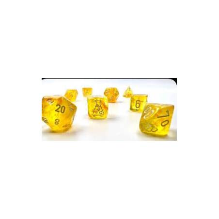 LAB DICE SET - CANARY ET BLANC
