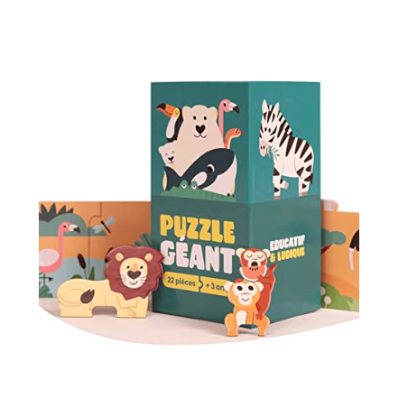 PUZZLE GEANT ANNIMAUX DU MONDE