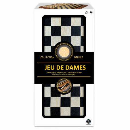 JEU DE DAME EN BOIS PLIANT DELUXE
