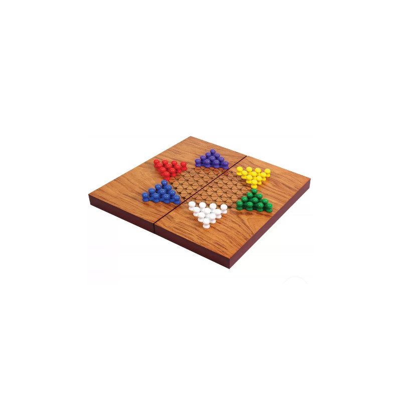 Jeu De Dames Chinoises 29,5 Cm – Plateau Ronde En Bois Naturel, 1,5 Cm D'Épaisseur, Pratique Et Élégant