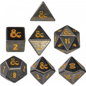 HEAVY METAL REALMSPACE RPG DICE SETDES & BOURSES Ce set de 7 dés co...