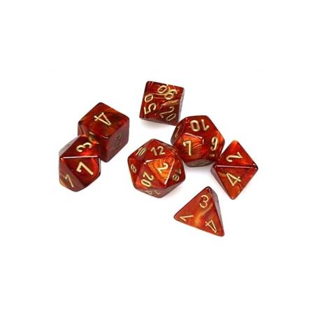 MINI SET 7D SCARLET/GOLDSET DE DES SET DE DES MINI SCARLET/GOLD