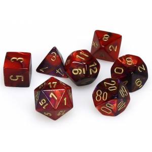 MINI SET 7D PURPLE-RED/GOLDSET DE DES MINI SET DE DES PURPLE-RED/GOLD