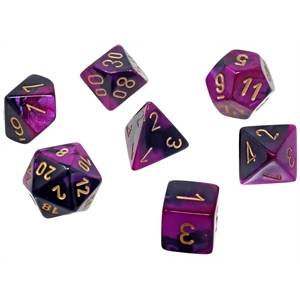 MINI SET 7D PURPLE-BLACK/GOLDSET DE DES MINI SET DE DES PURPLE-BLAC...