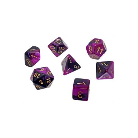 MINI SET 7D PURPLE-BLACK/GOLDSET DE DES MINI SET DE DES PURPLE-BLAC...