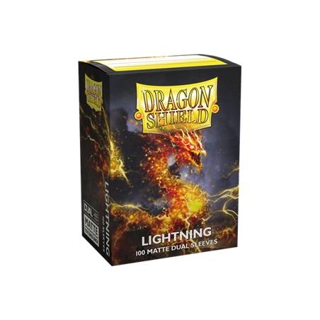 DRAGON SHIELD DUAL MATTE LIGHTNINGPROTEGES CARTES Boite de 100 slee...