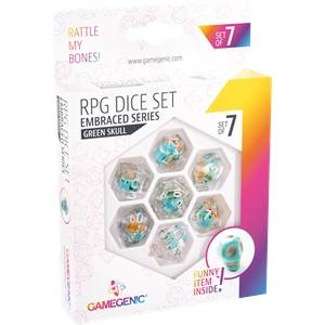 GREEN SKULL RPG DICEACCESSOIRES Set de dés complet pour jeu de rôle