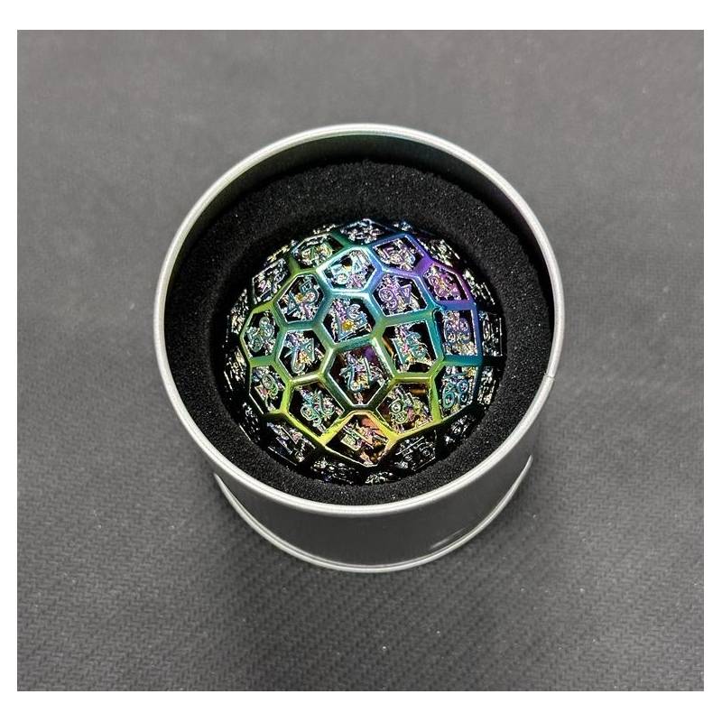 D100 CHROME DANS BOXACCESSOIRES 1 DES 100 FACES + BOITE DE RANGEMENT