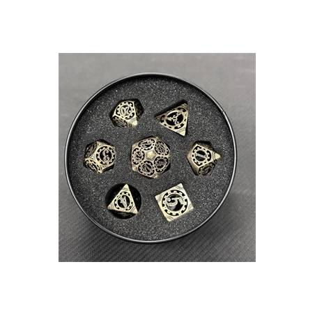 SET DE DES METAL DANS BOX ENGRENAGE FER CREUXACCESSOIRES SET DE DES...