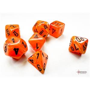MINI SET DE 7 DES VORTEX ORANGE/NOIRSET DE DES SET DE 7 DES POUR JE...