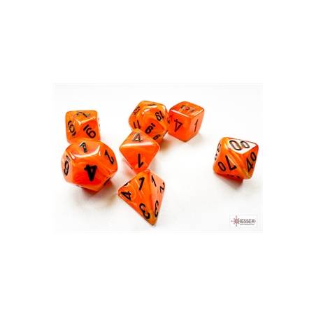 MINI SET DE 7 DES VORTEX ORANGE/NOIRSET DE DES SET DE 7 DES POUR JE...