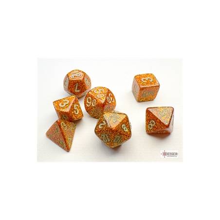 MINI SET DE 7 DES GLITTER OR/ARGENTSET DE DES SET DE 7 DES POUR JEU...