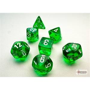 MINI SET DE 7 DES TRANSLUCENT VERT/BLANCACCESSOIRES SET DE 7 DES PO...