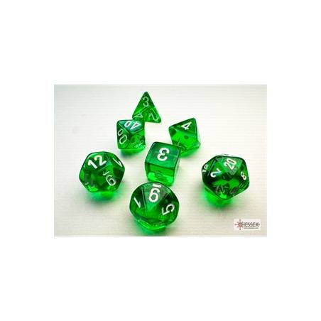 MINI SET DE 7 DES TRANSLUCENT VERT/BLANCACCESSOIRES SET DE 7 DES PO...