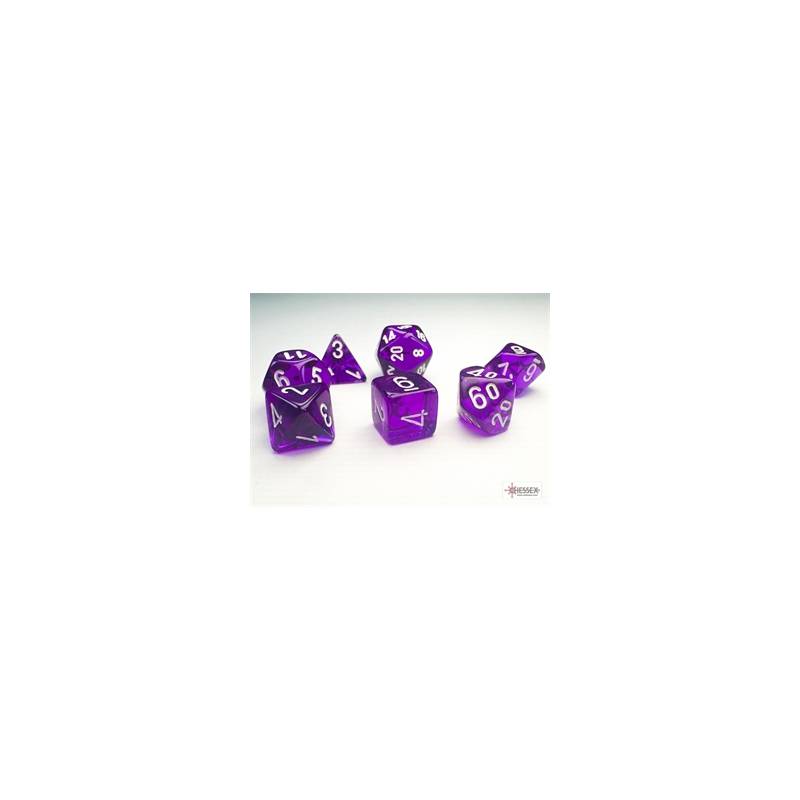ACCESSOIRES MINI SET DE 7 DES TRANSLUCENT VIOLET/BLANC ACCESSOIRES MINI SET DE 7 DES TRANSLUCENT VIOLET/BLANC