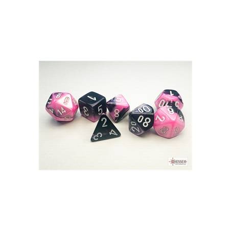 MINI SET DE 7 DES GEMINI NOIR-ROSE/BLANCACCESSOIRES SET DE 7 DES PO...