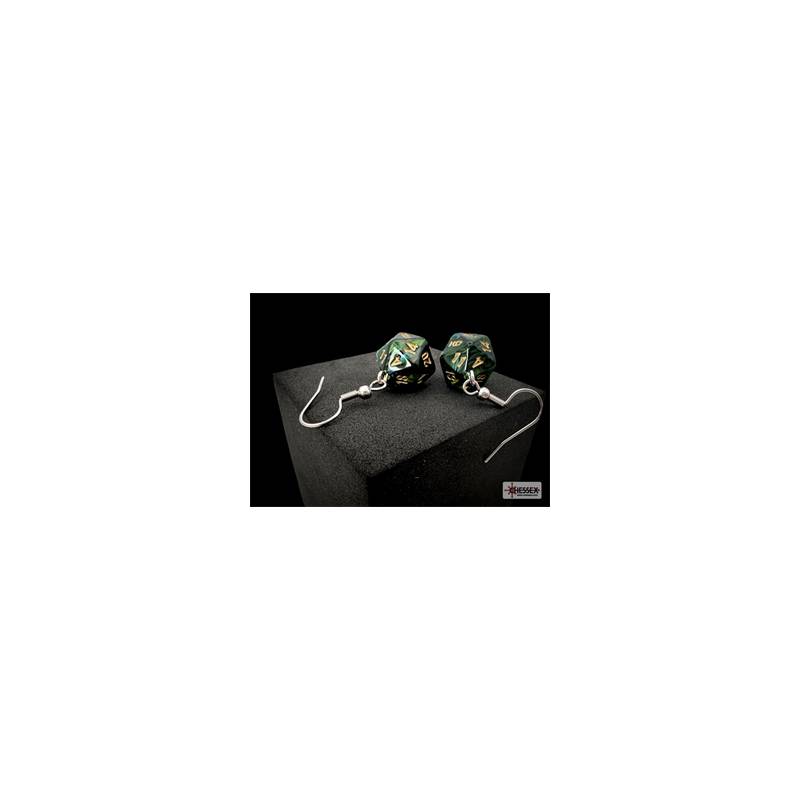 BOUCLES D'OREILLES CROCHET D20 JADE/ORACCESSOIRES Boucles d'oreille...