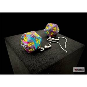 BOUCLES D'OREILLES CROCHET D20 FESTIVE MOSAIQUE/JAUNEACCESSOIRES Bo...