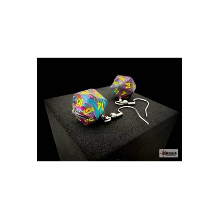 BOUCLES D'OREILLES CROCHET D20 FESTIVE MOSAIQUE/JAUNEACCESSOIRES Bo...