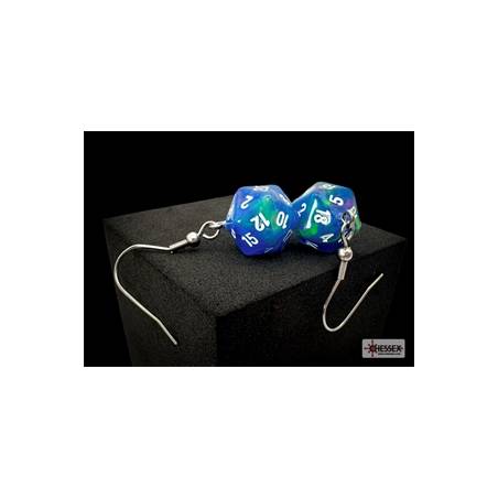 BOUCLES D'OREILLES CROCHET D20 NENUPHAR/BLANC