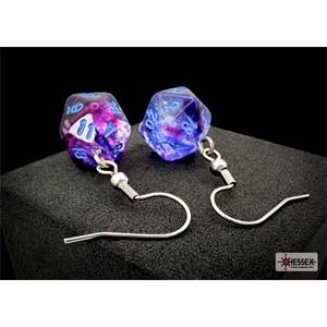 BOUCLES D'OREILLES CROCHET D20 NEBULEUSE NOCTURNE/BLEUACCESSOIRES B...