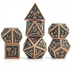 SET DE 7 DES METAL MARTEAUX NAINS BRONZEACCESSOIRES SET DE DES POUR...