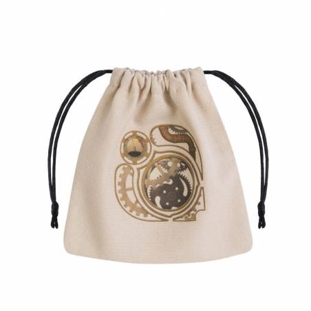 BOURSE A DES STEAMPUNK BEIGE AVEC ILLUSTRATIONDICE BAG SAC POUR VOS...