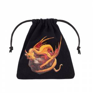 BOURSE A DES BEBE DRAGON NOIR AVEC ILLUSTRATIONDICE BAG SAC POUR VO...