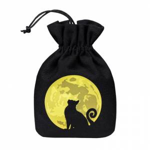 BOURSE A DES CATS : CHAT NOIR (GLOW IN THE DARK)DICE BAG SAC POUR V...