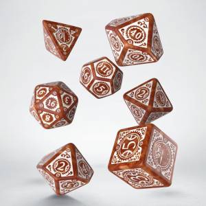 SET DE DES STEAMPUNK CLOCKWORK : CARAMEL ET BLANCSET DE DES SET DE ...