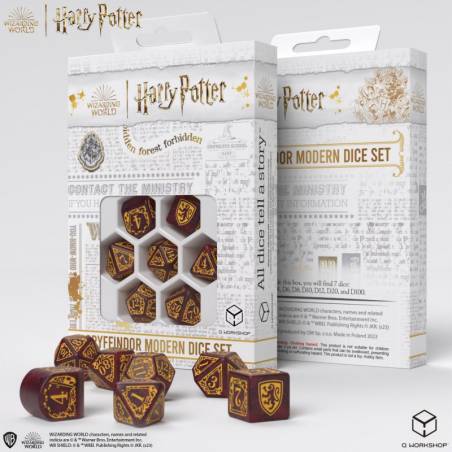 SET DE DES HARRY POTTER GRYFFONDOR ROUGEDES & BOURSES SET DE DES HA...