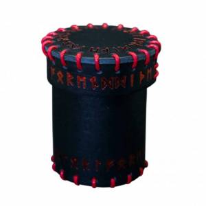 BOITE A DES RUNNIQUE NOIR & ROUGE CUIRACCUEIL DICE CUP