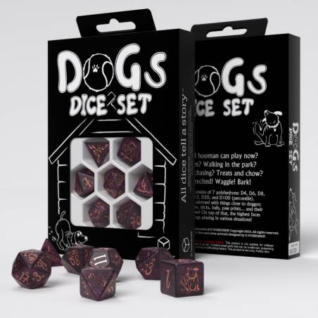 SET DE DES DOGS : LUNASET DE DES SET DE 7 DES