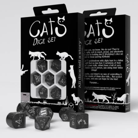 SET DE DES CATS MODERN : WAFFLESET DE DES SET DE 7 DES