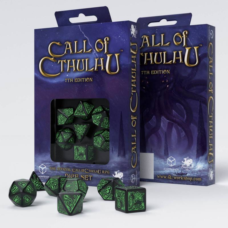 SET DE DES CALL OF CTHULHU 7th EDITION NOIR ET VERTAPPEL DE CTHULHU... SET DE DES CALL OF CTHULHU 7th EDITION NOIR ET VERTAPPEL DE CTHULHU...