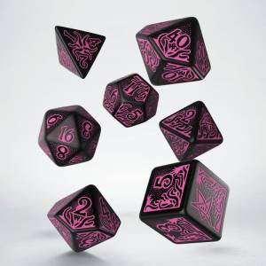 ACCESSOIRES SET DE DES CALL OF CTHULHU 7th EDITION NOIR ET MAGENTA