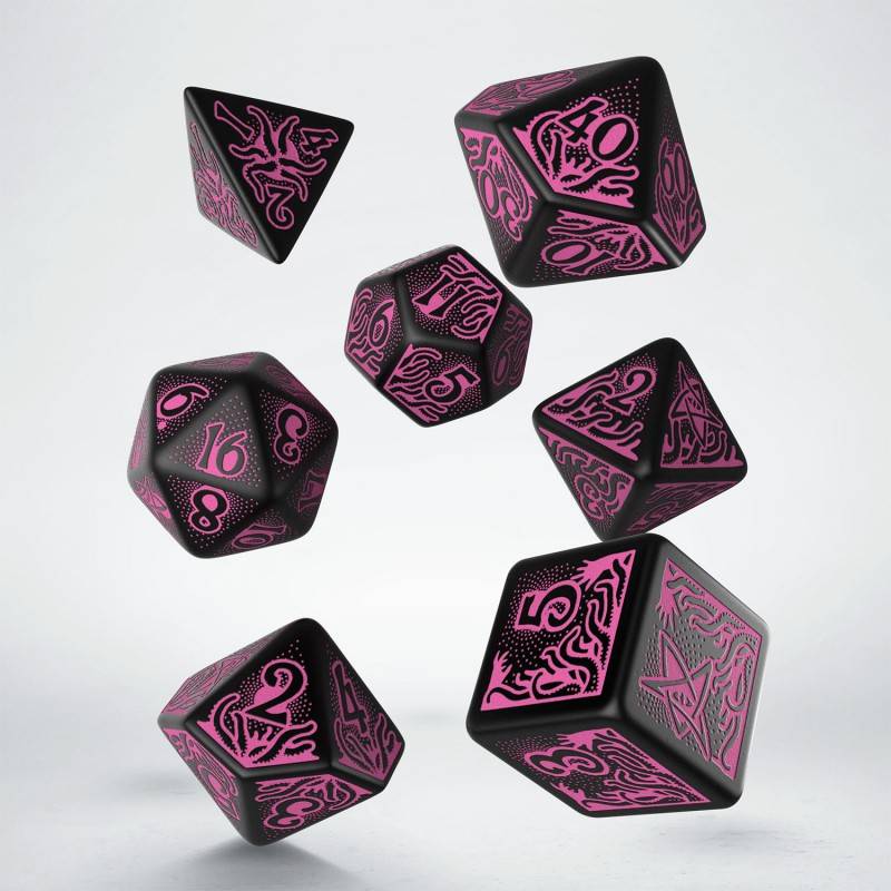 ACCESSOIRES SET DE DES CALL OF CTHULHU 7th EDITION NOIR ET MAGENTA ACCESSOIRES SET DE DES CALL OF CTHULHU 7th EDITION NOIR ET MAGENTA