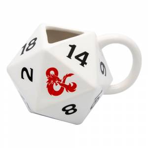 MUG D20 BLANC DONJON&DRAGON 