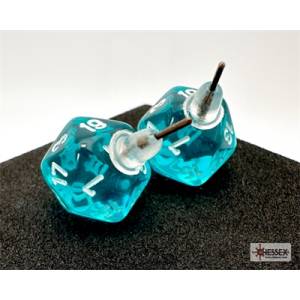 BOUCLES D'OREILLES D20 BLEU...