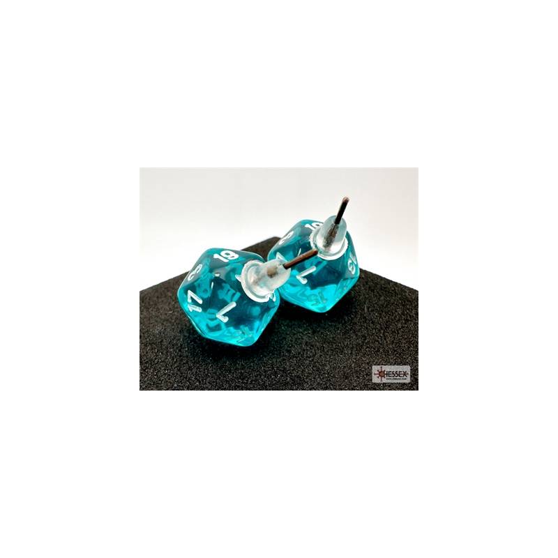 BOUCLES D'OREILLES D20 BLEU TURQUOISE ACCESSOIRES Boucles d'oreille... BOUCLES D'OREILLES D20 BLEU TURQUOISE ACCESSOIRES Boucles d'oreille...